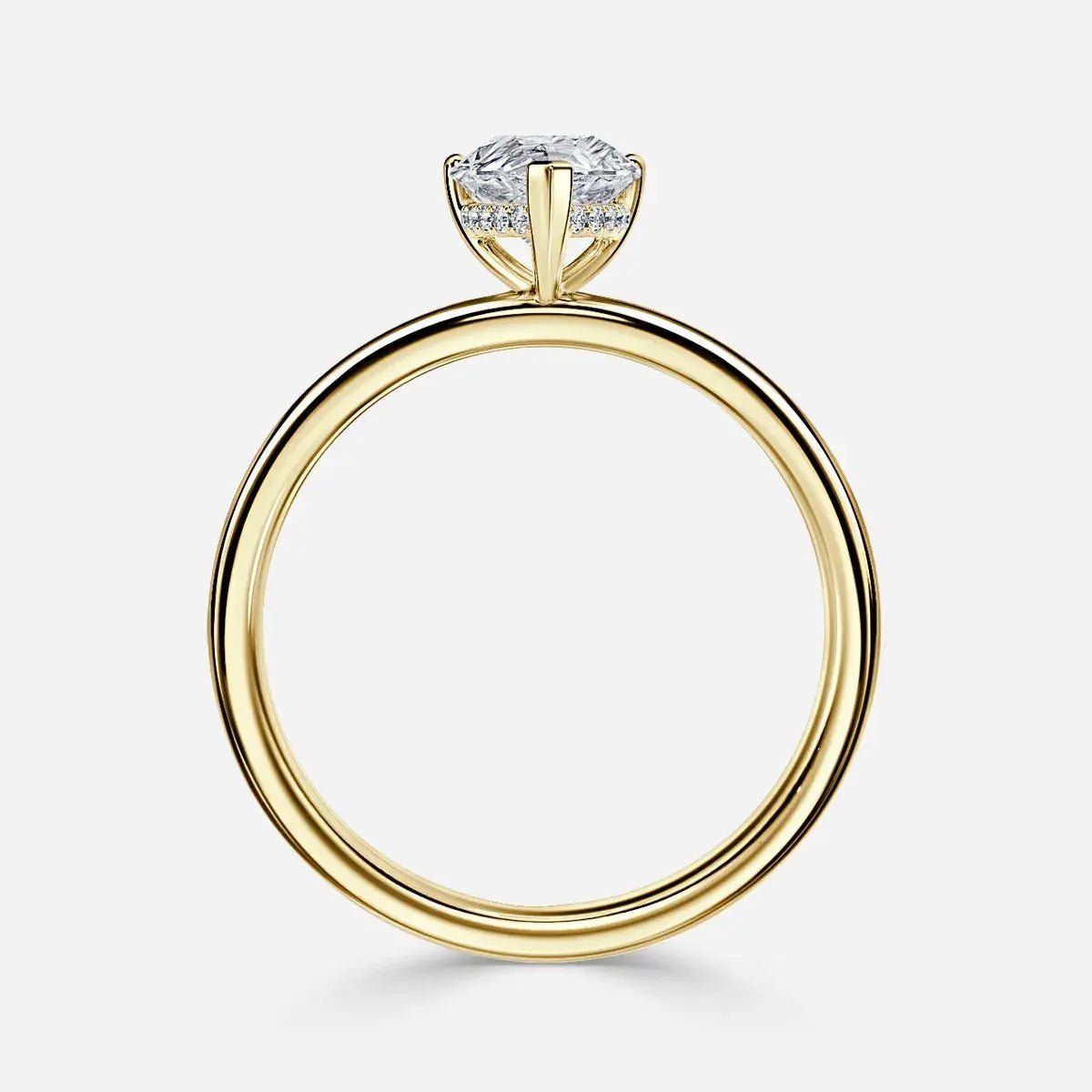The Nivra - 1.00ct Pear Hidden Halo - CEYLON BRILLIANCE CO.