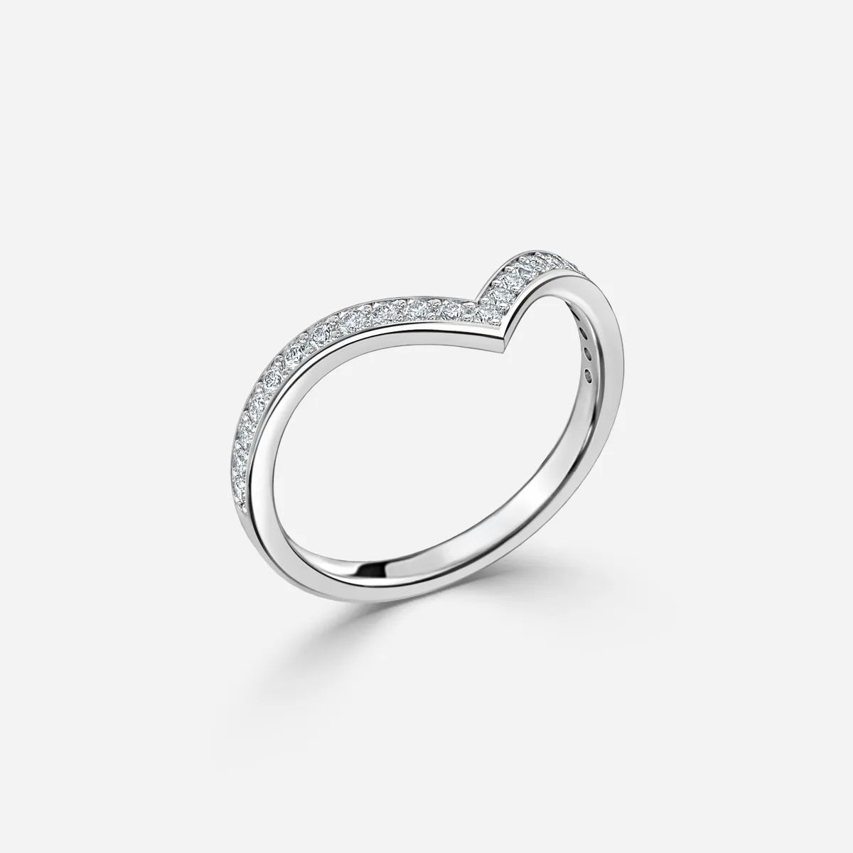The Althea - V Shaped Band - CEYLON BRILLIANCE CO.