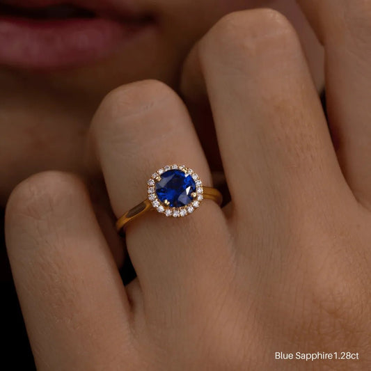 The Avani - Round Blue Sapphire - CEYLON BRILLIANCE CO.