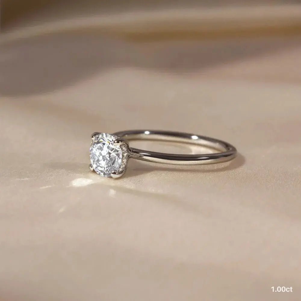 The Nivra - Round 1.00ct Hidden Halo - CEYLON BRILLIANCE CO.