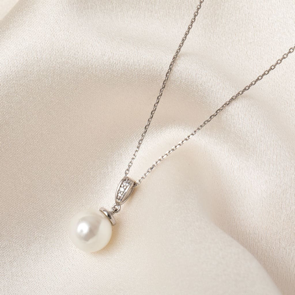 Pearl Necklace - Sterling Silver - CEYLON BRILLIANCE CO.