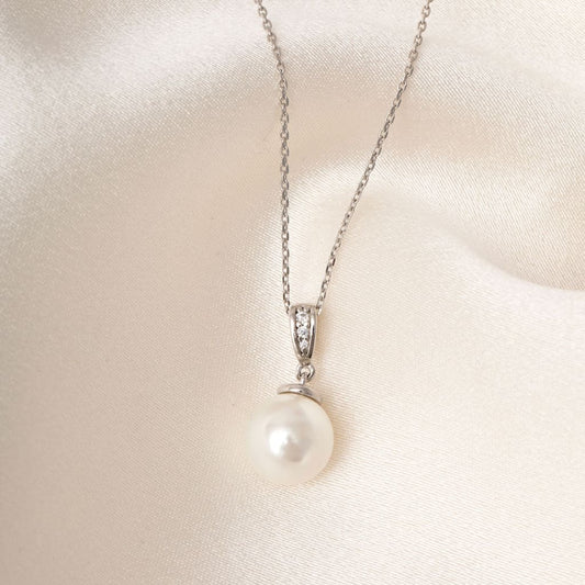 Pearl Necklace - Sterling Silver - CEYLON BRILLIANCE CO.