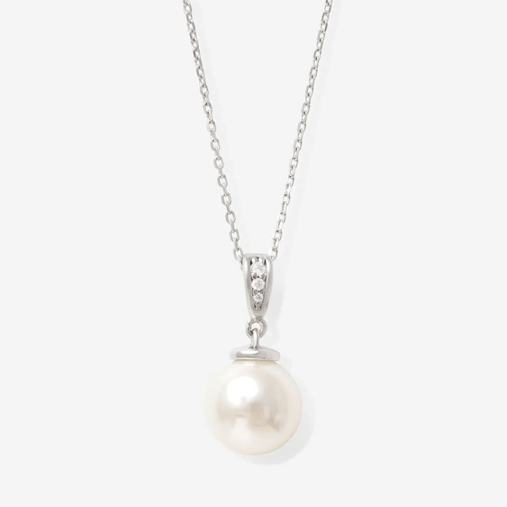 Pearl Necklace - Sterling Silver - CEYLON BRILLIANCE CO.