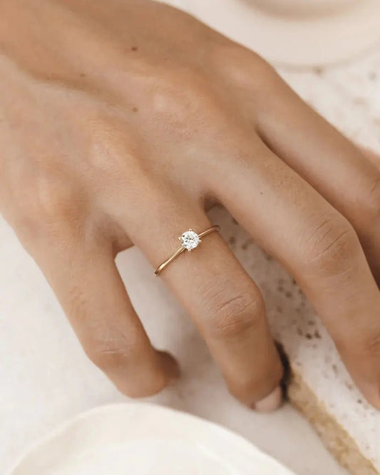 Demi Solitaire Ring - CEYLON BRILLIANCE CO.