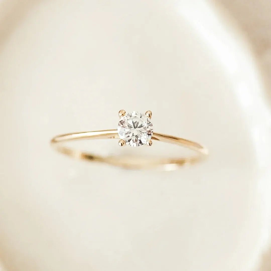Demi Solitaire Ring - CEYLON BRILLIANCE CO.
