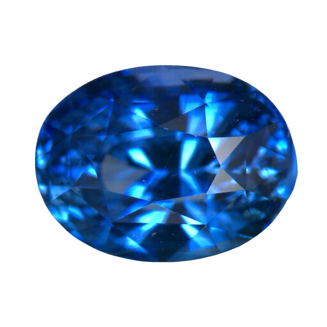 2.27ct Vivid Cornflower Blue Sapphire – Oval Cut Natural Gem from Ceylon (GIC Certified)