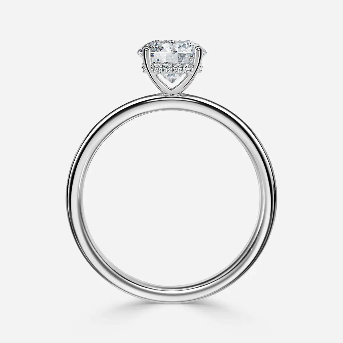 The Nivra - Round 1.00ct Hidden Halo - CEYLON BRILLIANCE CO.