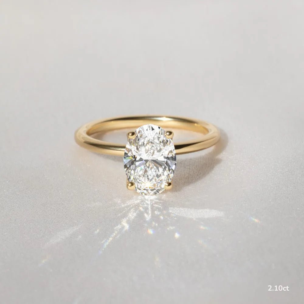 The Lavina - 1.00ct Oval Hidden Halo - CEYLON BRILLIANCE CO.