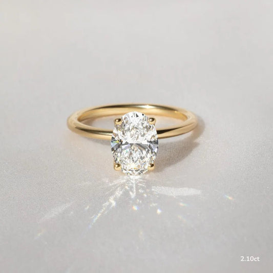The Lavina - 1.00ct Oval Hidden Halo - CEYLON BRILLIANCE CO.