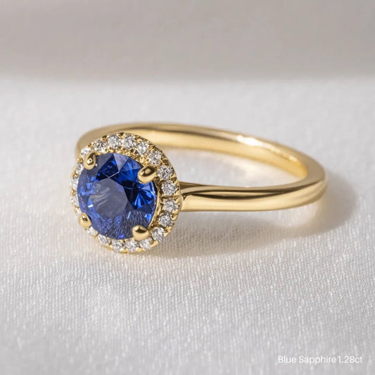 The Avani - Round Blue Sapphire - CEYLON BRILLIANCE CO.
