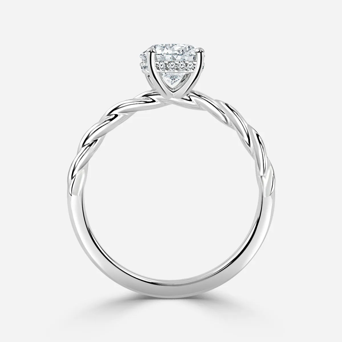 The Saanvi - 1.00ct Twisted Band - CEYLON BRILLIANCE CO.