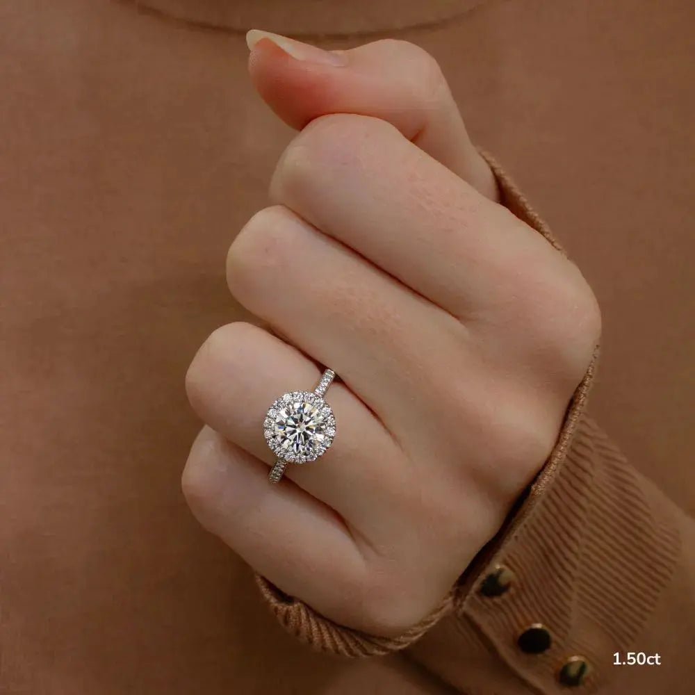 The Sera - Round 1.00ct Halo Unique - CEYLON BRILLIANCE CO.