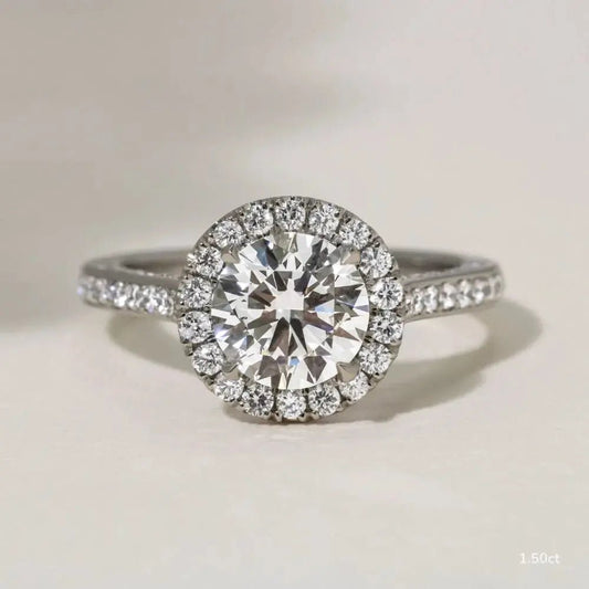 The Sera - Round 1.00ct Halo Unique - CEYLON BRILLIANCE CO.