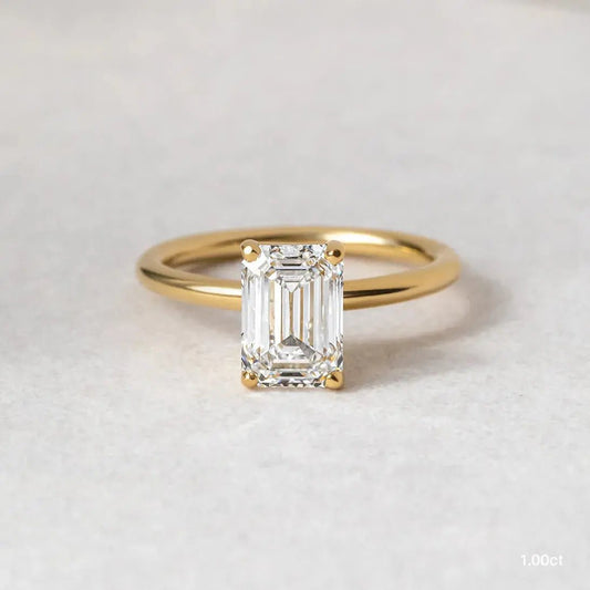 The Tanya - Emerald 1.00ct Solitaire - CEYLON BRILLIANCE CO.