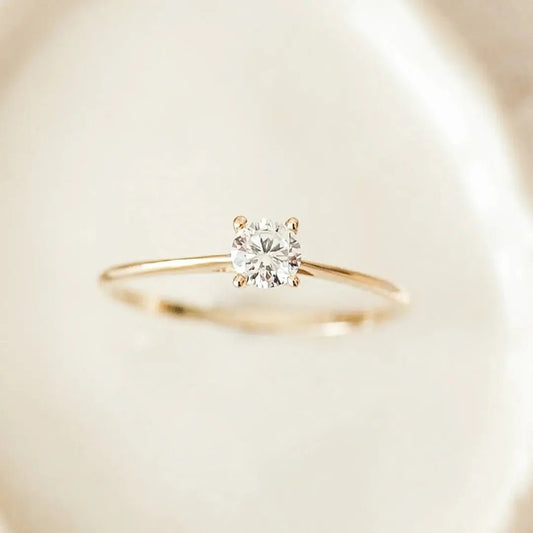 Demi Solitaire Ring - CEYLON BRILLIANCE CO.