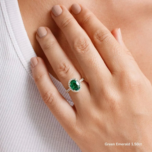The Kiara - Oval Emerald - CEYLON BRILLIANCE CO.