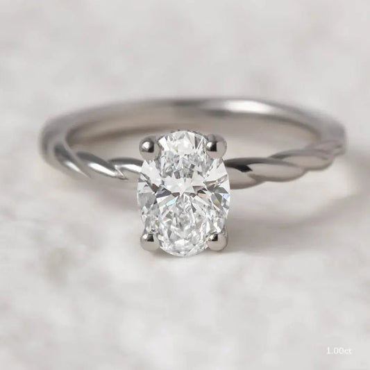 The Saanvi - 1.00ct Twisted Band - CEYLON BRILLIANCE CO.