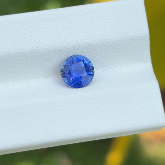 1.90ct Cornflower Blue Sapphire Round Cut – Natural