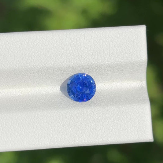 1.90ct Cornflower Blue Sapphire Round Cut – Natural