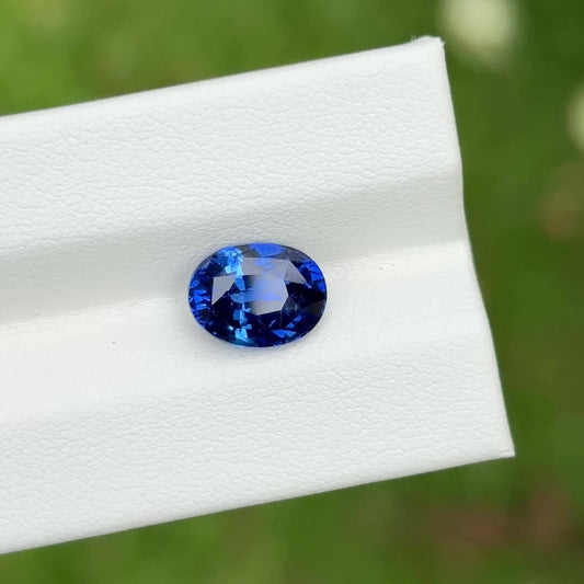 3.65ct Royal Blue Sapphire Oval Cut – Natural